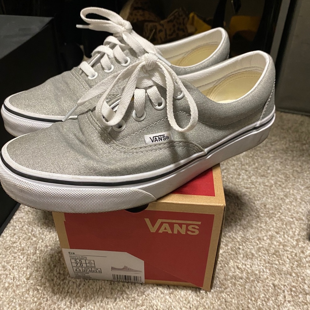 Grey Era Vans - Sparkles! Size 7